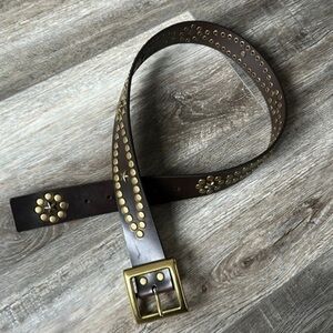 Paris Blues belt brown gold accents Western Country size Small